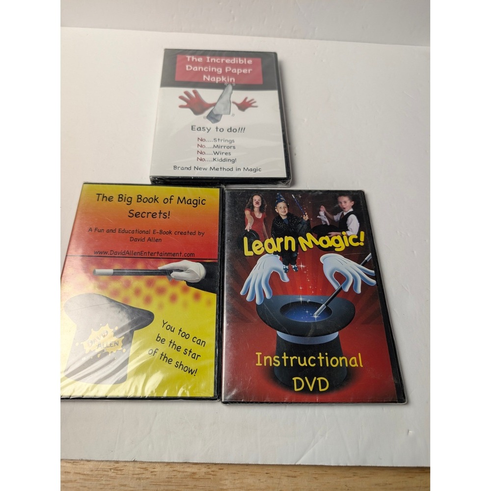 David Allen Learn Magic Instructional DVD Set Dancing Paper Napkin Magic Secrets